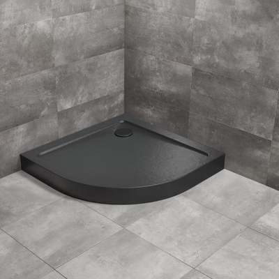 Doros A Compact Shower Tray - Stone Black
