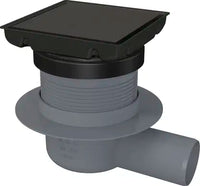 Square Point Shower Drain Matt Black
