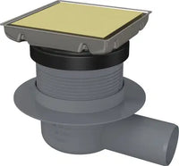 Square Point Shower Drain Brushed Gold - Bathroom Store Ireland