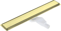 Brushed Gold Linear drain floor - Reversible