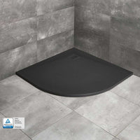 Kyntos A Quadrant Slate Shower Tray - Black