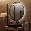 LED5 Round Black Frame LED Mirror