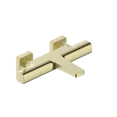 Malaga Wall-Mounted Thermostatic Bath Mixer — Brushed Gold