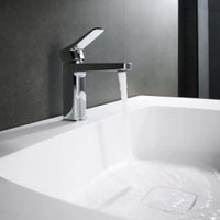Malaga Standing Washbasin Mixer + Click Clack Drain - Black - KFA