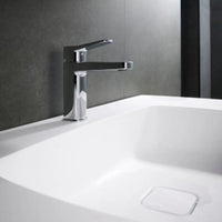 ECO Malaga Standing Washbasin Mixer Regulator R35 + Click Clack Drain - Black - KFA