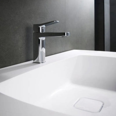 ECO Malaga Standing Washbasin Mixer Regulator R35 + Click Clack Drain - Black - KFA