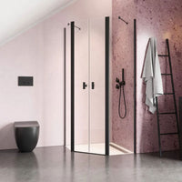 NES Black PTD Pentagon Shower Enclosure