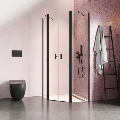 NES Black PTD Pentagon Shower Enclosure