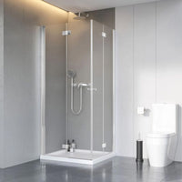 NES KDD B Bi-Fold Shower Enclosure Chrome in Bathroom