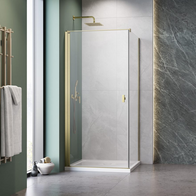 Radaway NES KDJ I Premium Shower Enclosure 6mm - Brushed Gold