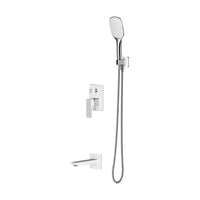 Omnires Parma Bath/Shower Tap - Chrome/White