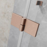 Radaway NES DWB Brushed Copper Bifold Shower Door – 6mm Glass - 700mm Right - Radaway