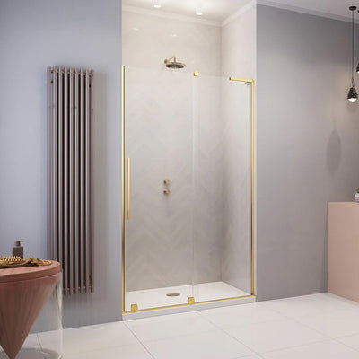 Radaway Furo DWJ Premium Sliding Door Gold in Bathroom