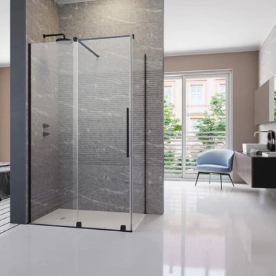 Radaway Furo KDJ Premium Shower Enclosure Black in Bathroom