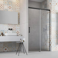 Radaway Idea DWJ Premium Shower Door Black - in Bathroom