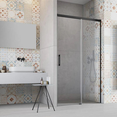 Radaway Idea DWJ Premium Shower Door Black - in Bathroom