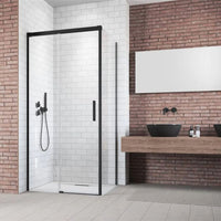 Radaway Idea KDJ Premium Shower Enclosure Black in Bathroom