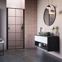 Radaway NES DWJ I Factory Black in Bathroom