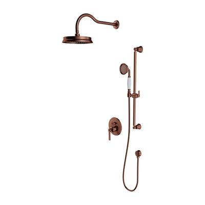 Armance Traditional Concealed Shower System with Sliding Rail - Antique Copper - SYSAM20ORB - Omnires