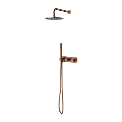 Omnires CONTOUR Concealed Shower System – Multiple Finishes — Brushed Copper