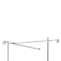 Chrome T-Connecter for Wet Room Panels - Bathroom Store Ireland