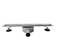 Chrome Slim Linear Shower Drain - 600mm - Gulietta