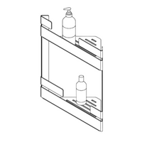 Mokko Shelf corner double - nero - Deante