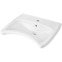 Vital Ceramic washbasin wall-mounted for people with reduced mobility - with overflow - white - Deante
