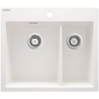 Eridan Granite sink 1.5-bowl - alabaster - Deante