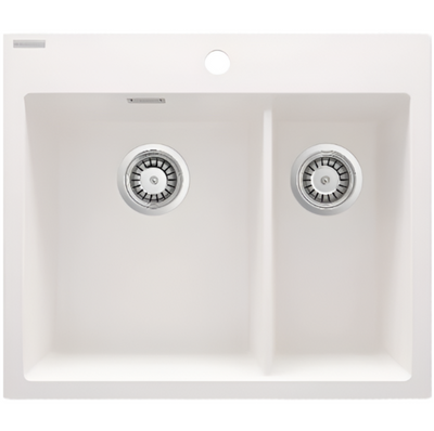 Eridan Granite sink 1.5-bowl - alabaster - Deante
