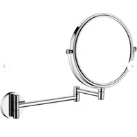 Cosmetic round mirror on extension arm - chrome - Deante