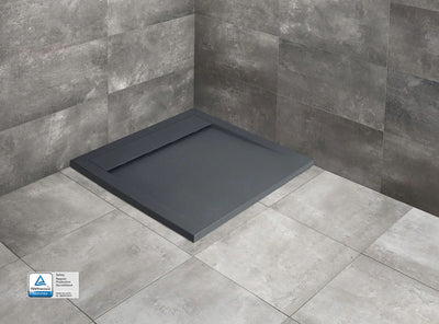 Teos Anthracite Natural Slate Shower Tray in Bathroom