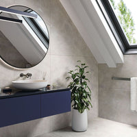 Silkdust Light Grys Matt Tiles in Bathroom