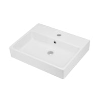 Temisto Ceramic washbasin countertop/wall-mounted - 50x40 cm