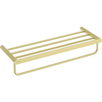 Round Shelf ribbed brushed gold