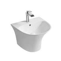 Ivory Wall-Mounted Basin White