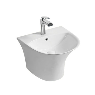 Ivory Wall-Mounted Basin White