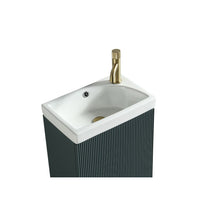 Flauto Mini Floor Standing Vanity Unit - Smoked Sage basin