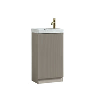 Flauto Mini Floor Standing Vanity Unit - Soft Coffee door