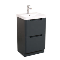 Monza Floor Standing Vanity Unit - Shadow Grey - 500mm - Bathroom Store Ireland