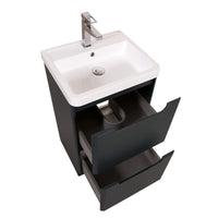 Monza Floor Standing Vanity Unit - Shadow Grey - 600mm - Bathroom Store Ireland