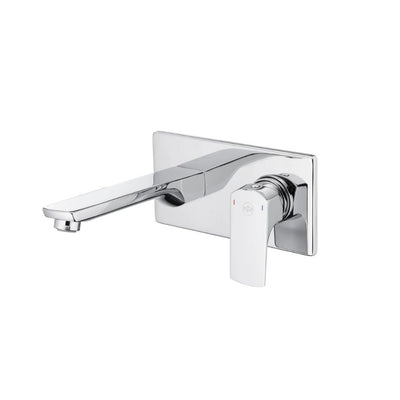 Mokait wall mounted basin tap in chrome