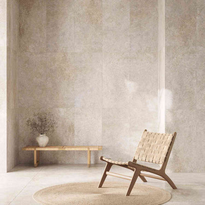Urban Champagne Beige Structure Matt 120x60cm - room arrangement