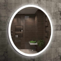 Violet 80 LED Round Mirror - Grey Background