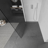 Walk-In Screen 8mm Clear Glass - Chrome Profile - Detail
