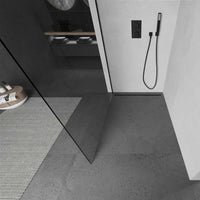 Walk-In Screen Clear Glass 8mm - Black Profiles  - Detail