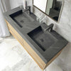 1200mm Sintered Stone Black Basin & Oak Cabinet