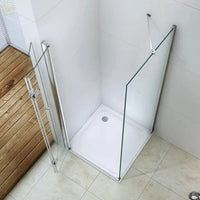 Aero Chrome Bi Fold Shower Enclosure Door and Side Panel - Top View