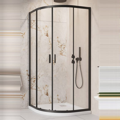 Radaway Alienta A Corner Shower Enclosure - Black