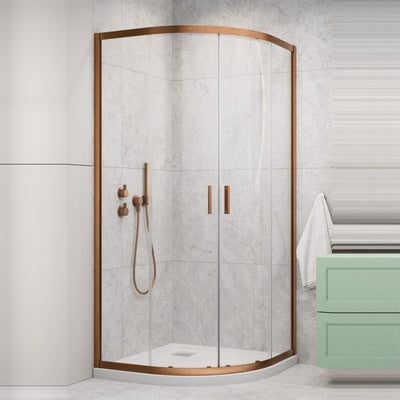 Radaway Alienta A/E Square Corner Shower Enclosure — 800x800mm / Brushed Copper